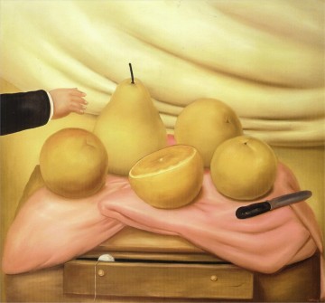 Fernando Botero Painting - Bodegón con Frutas Fernando Botero
